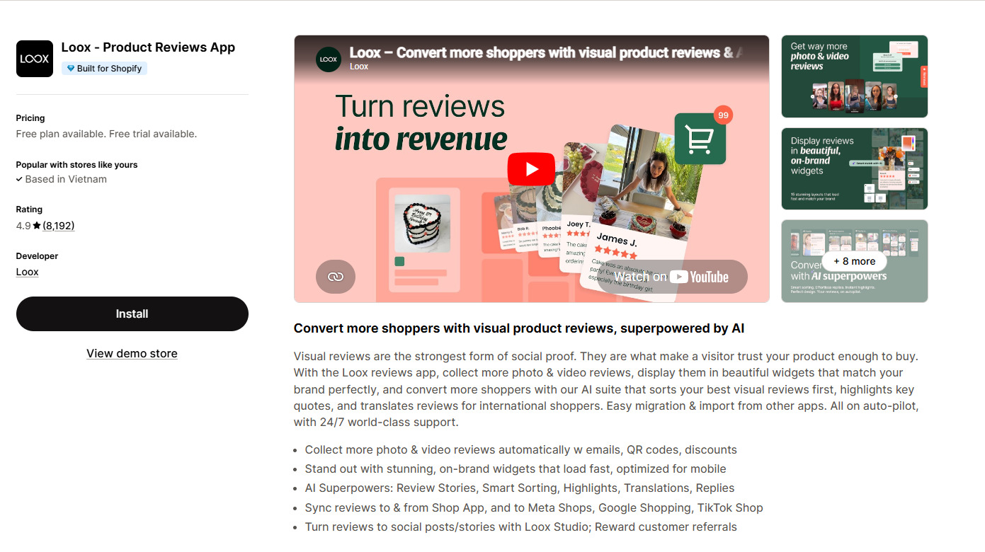 Loox Review App Review Features, Pros, Cons, and Trustpilot Alternative 2